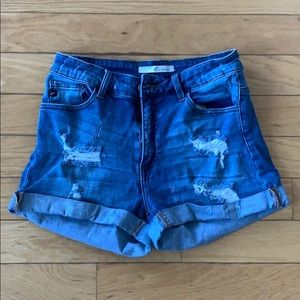 High-waisted Jean Shorts